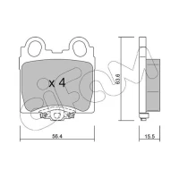 Brake pads for disc brakes