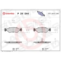 Brake pads for disc brakes