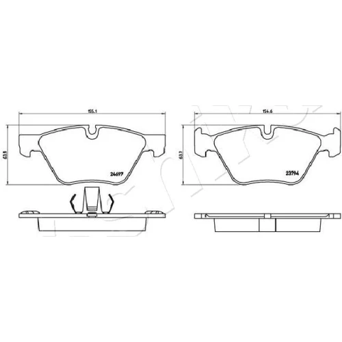 BRAKE PADS FOR DISC BRAKES - 1