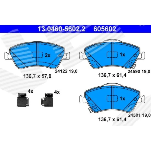 BRAKE PADS FOR DISC BRAKES - 0