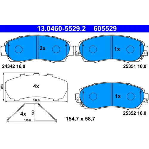 BRAKE PADS FOR DISC BRAKES - 0