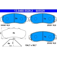 Brake pads for disc brakes