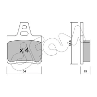 Brake pads for disc brakes