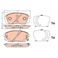 Brake pads for disc brakes