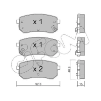 Brake pads for disc brakes