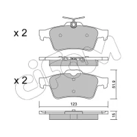 Brake pads for disc brakes