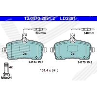 Brake pads for disc brakes