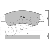 Brake pads for disc brakes