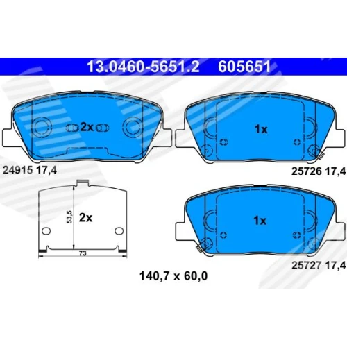 BRAKE PADS FOR DISC BRAKES - 0