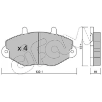 Brake pads for disc brakes