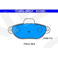 Brake pads for disc brakes