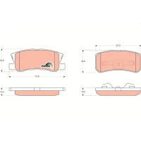 Brake pads for disc brakes