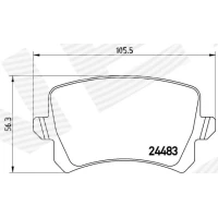 Brake pads for disc brakes