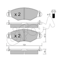 Brake pads for disc brakes