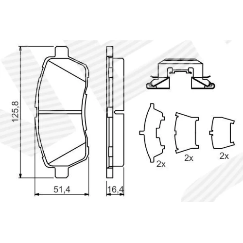 BRAKE PADS FOR DISC BRAKES - 6