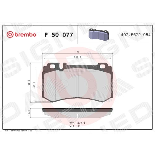 BRAKE PADS FOR DISC BRAKES - 0