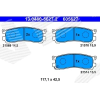 Brake pads for disc brakes