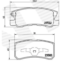 Brake pads for disc brakes