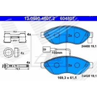 Brake pads for disc brakes