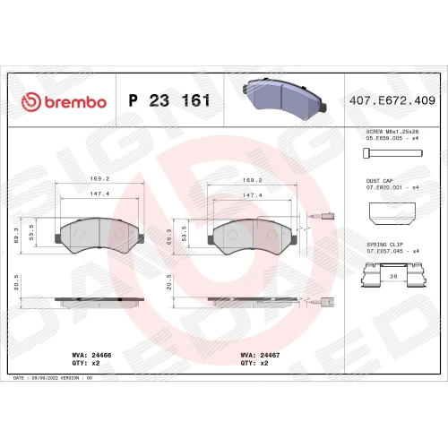 BRAKE PADS FOR DISC BRAKES - 0