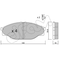 Brake pads for disc brakes