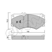 Brake pads for disc brakes