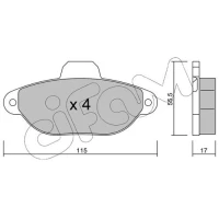 Brake pads for disc brakes