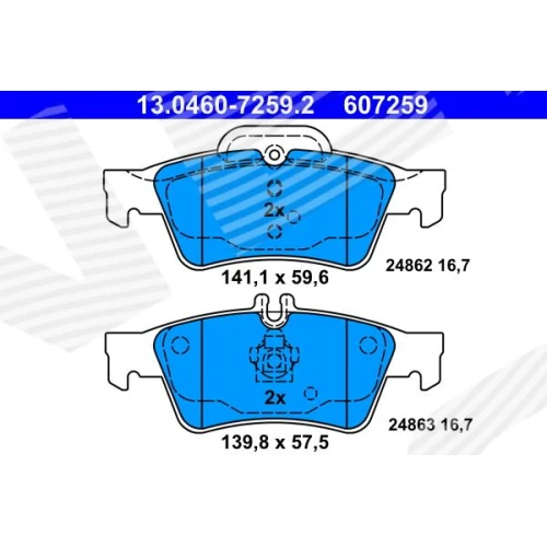 BRAKE PADS FOR DISC BRAKES - 0