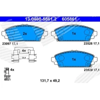 Brake pads for disc brakes