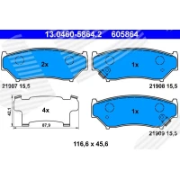 Brake pads for disc brakes