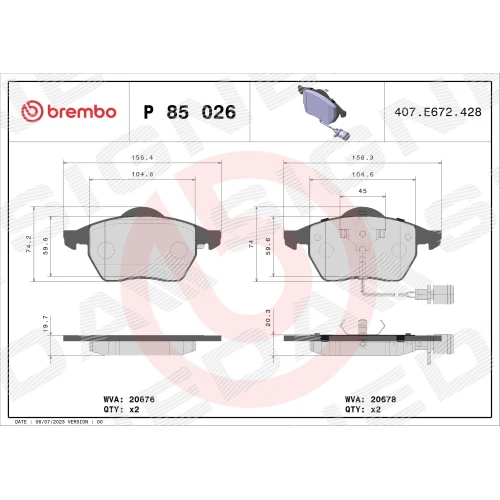 BRAKE PADS FOR DISC BRAKES - 0