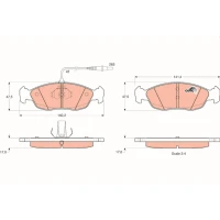 Brake pads for disc brakes