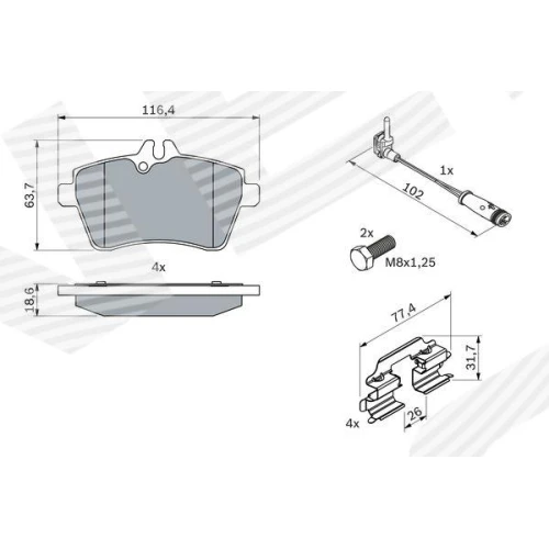 BRAKE PADS FOR DISC BRAKES - 6