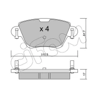 Brake pads for disc brakes