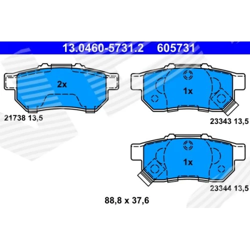 BRAKE PADS FOR DISC BRAKES - 0