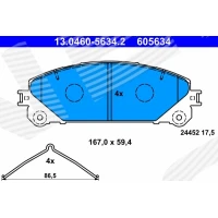 Brake pads for disc brakes