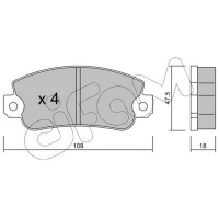 Brake pads for disc brakes