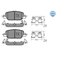 Brake pads for disc brakes