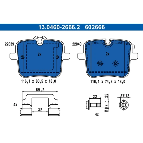 BRAKE PADS FOR DISC BRAKES - 0