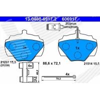 Brake pads for disc brakes