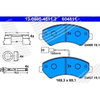 Brake pads for disc brakes