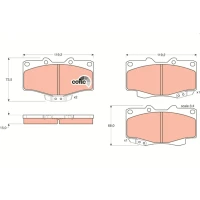 Brake pads for disc brakes