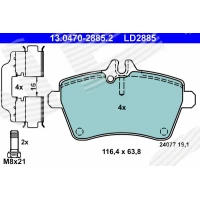 Brake pads for disc brakes