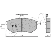 Brake pads for disc brakes