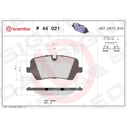 BRAKE PADS FOR DISC BRAKES - 0