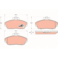 Brake pads for disc brakes