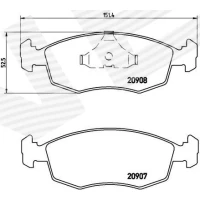 Brake pads for disc brakes