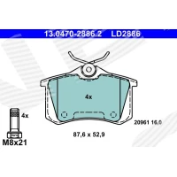 Brake pads for disc brakes