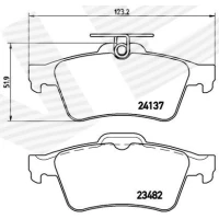 Brake pads for disc brakes