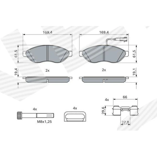 BRAKE PADS FOR DISC BRAKES - 6